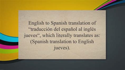 translate jueves to english